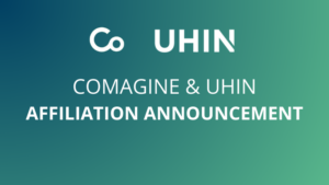 Comagine logo, UHIN logo, Comagine and UHIN Affiliation